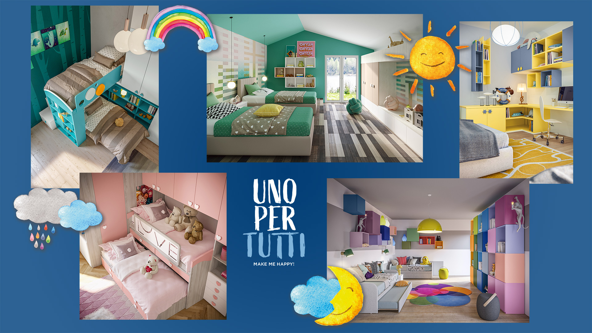 UnoPerTutti: la nouvelle collection de chambres pour enfants et adolescents
