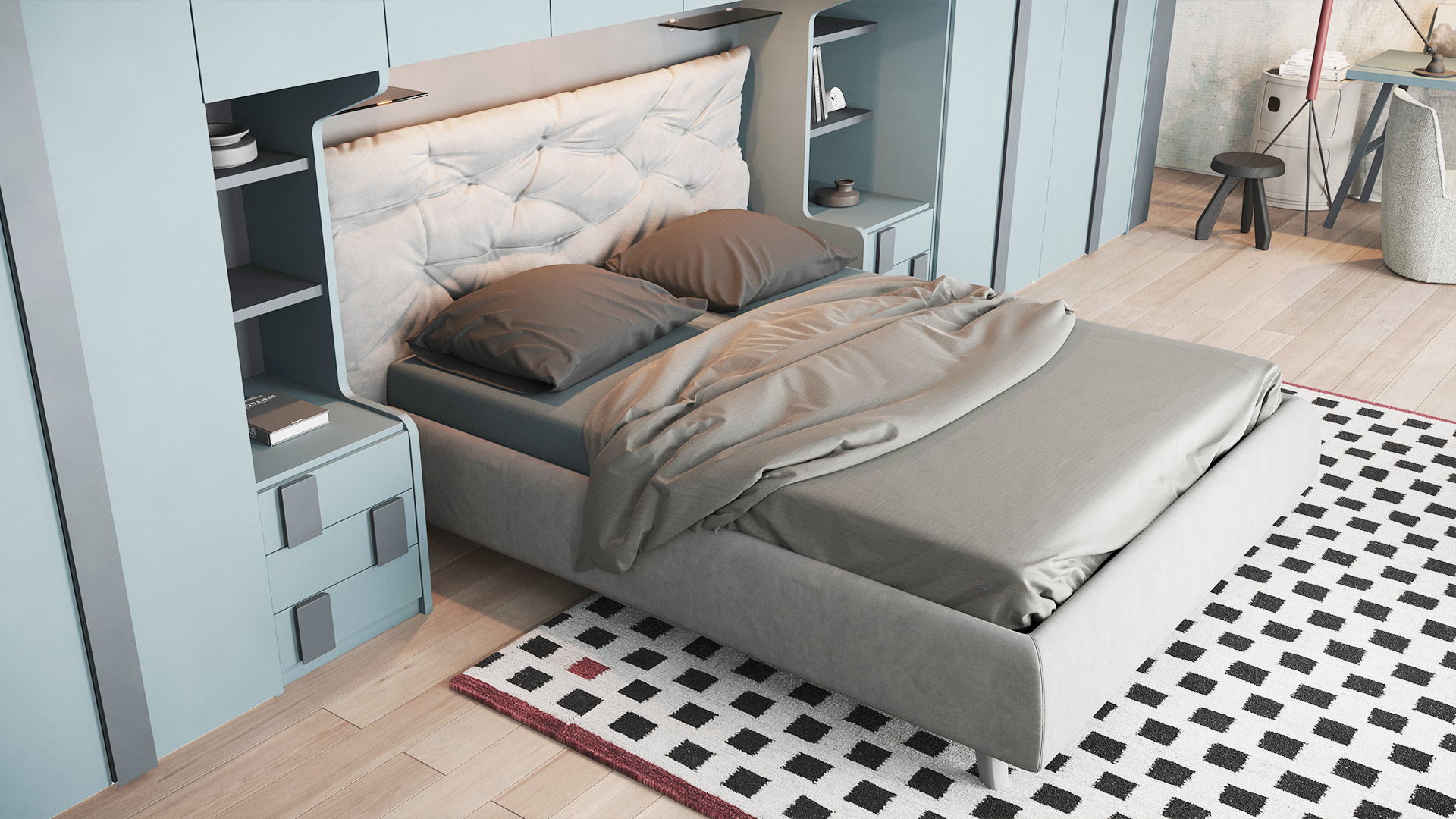 Container bed: the functional solution for the sleeping area