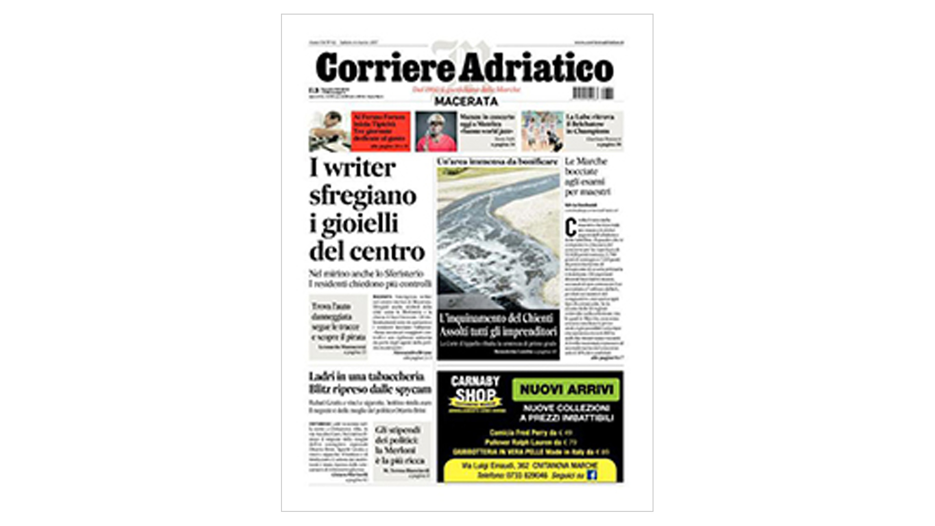 Corriere Adriatico - Marzo 2017 - Giessegi.it
