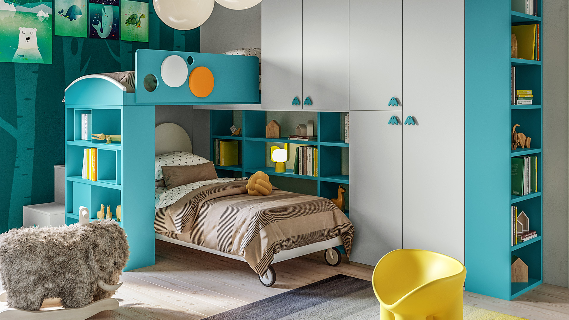 The bunk bed, the solution to optimize the space in the bedroom - Giessegi - Qualità e risparmio hanno trovato casa.	